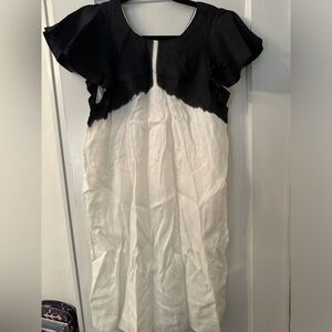 Jcrew new with tags black and white linen dress